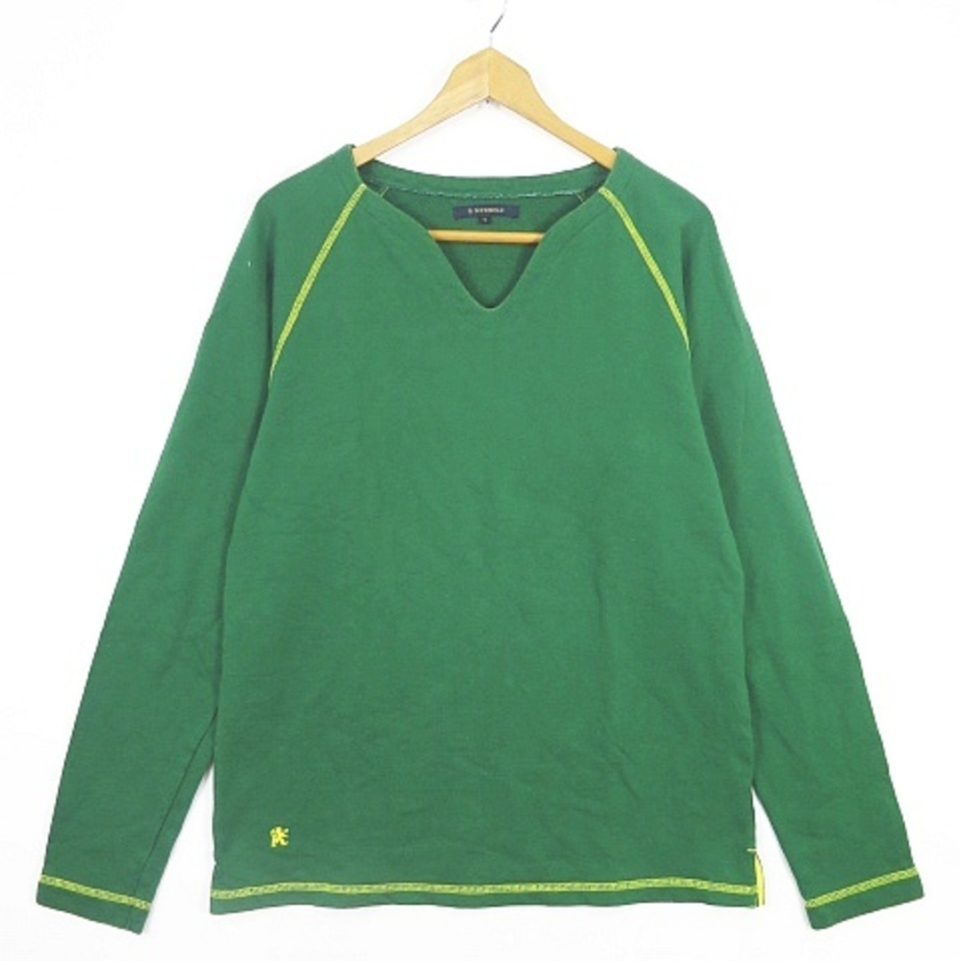 R.NEWBOLD(アールニューボールド)のR.NEWBOLD 長袖Tシャツ 薄手スウエットシャツ コットン L グリーン メンズのトップス(Tシャツ/カットソー(七分/長袖))の商品写真