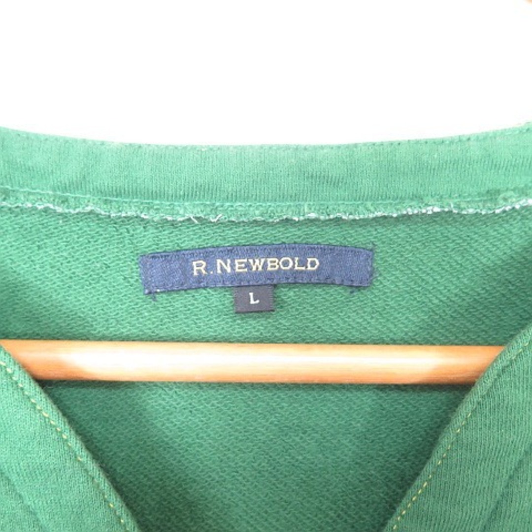 R.NEWBOLD(アールニューボールド)のR.NEWBOLD 長袖Tシャツ 薄手スウエットシャツ コットン L グリーン メンズのトップス(Tシャツ/カットソー(七分/長袖))の商品写真