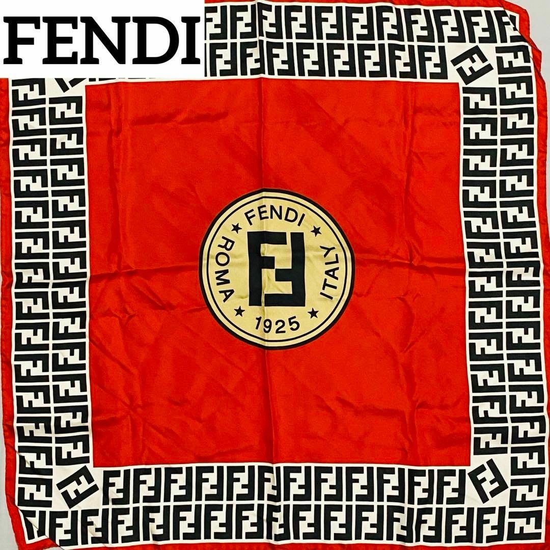 FENDI(フェンディ)の★FENDI★ スカーフ ズッカ シルク レッド レディースのファッション小物(バンダナ/スカーフ)の商品写真