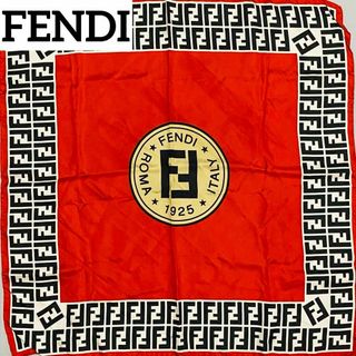 フェンディ(FENDI)の★FENDI★ スカーフ ズッカ シルク レッド(バンダナ/スカーフ)