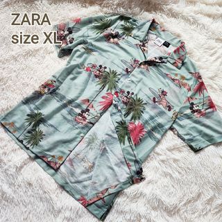 ザラ(ZARA)のZARA × Disneyコラボ プリントシャツ XL(Tシャツ/カットソー(半袖/袖なし))