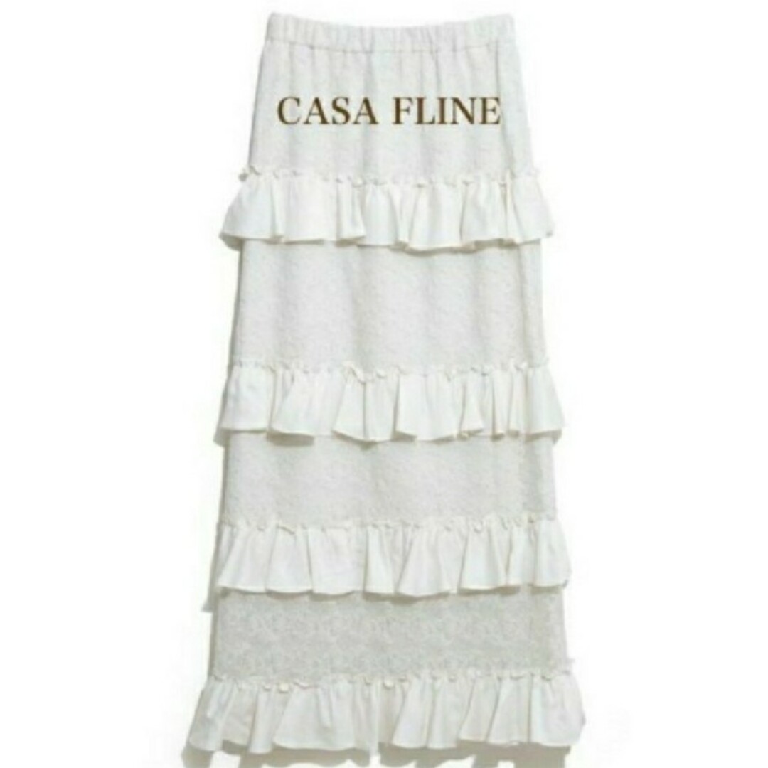 IENA(イエナ)のCASA FLINE　美品　レーススカート レディースのスカート(ひざ丈スカート)の商品写真