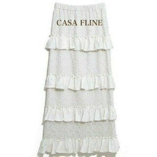 イエナ(IENA)のCASA FLINE　美品　レーススカート(ひざ丈スカート)