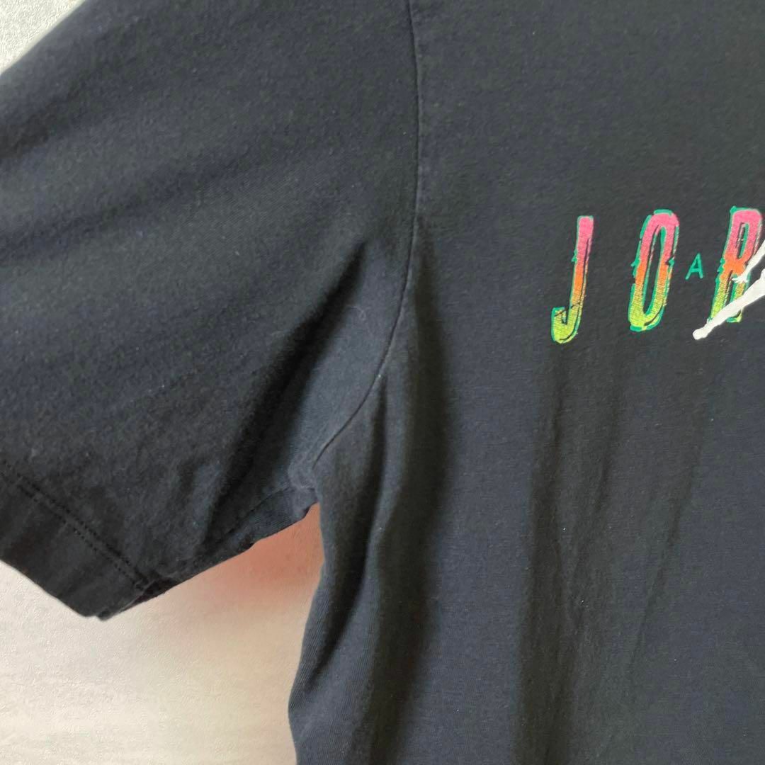 ジョーダン　ナイキNike　サイズＭ　黒ブラック　半袖Ｔシャツ　両面ロゴ　古着 メンズのトップス(Tシャツ/カットソー(半袖/袖なし))の商品写真