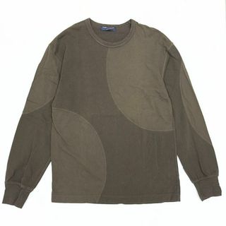 コムデギャルソンオム(COMME des GARCONS HOMME)のコムデギャルソンオム 製品染め 鹿の子 サークル切替 長袖 Tシャツ S 茶(Tシャツ/カットソー(七分/長袖))