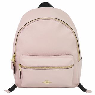 コーチ(COACH)の本物 コーチ COACH レザー リュックサック バックパック ピンク 30550 バッグ 中古(リュック/バックパック)