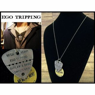 エゴトリッピング(EGO TRIPPING)のG① エゴトリッピング シルバー ピック ブラス ドックタグ コンビ ネックレス(ネックレス)