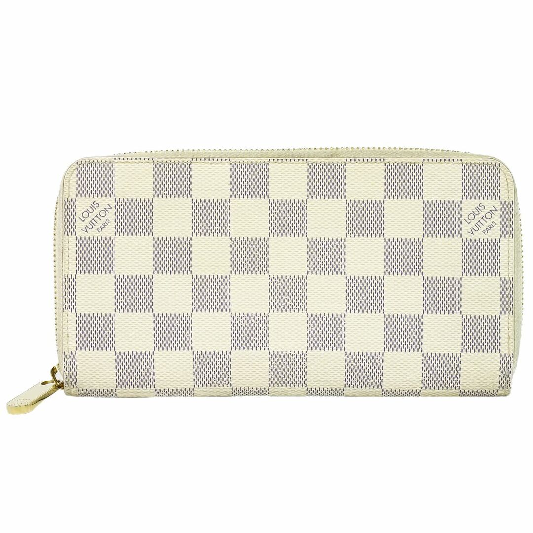 LOUIS VUITTON(ルイヴィトン)の本物 ルイヴィトン LOUIS VUITTON LV 旧型 ジッピーウォレット ダミエ アズール ラウンドファスナー 長財布 ホワイト グレー N60019 ビトン 財布 ウォレット 中古 レディースのファッション小物(財布)の商品写真