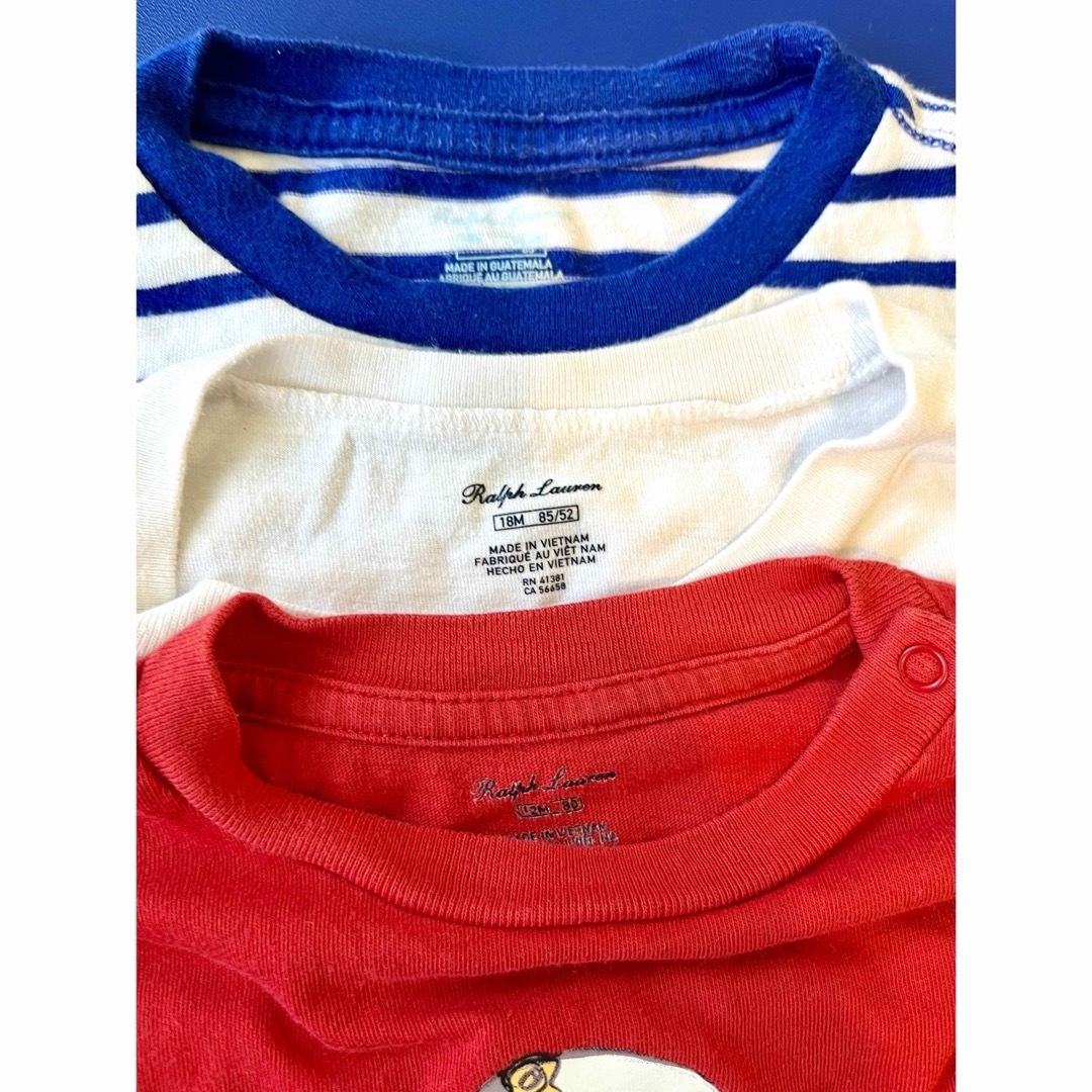 POLO RALPH LAUREN(ポロラルフローレン)のPOLO RALPH LAUREN ベアTシャツ 3枚 キッズ/ベビー/マタニティのベビー服(~85cm)(Ｔシャツ)の商品写真