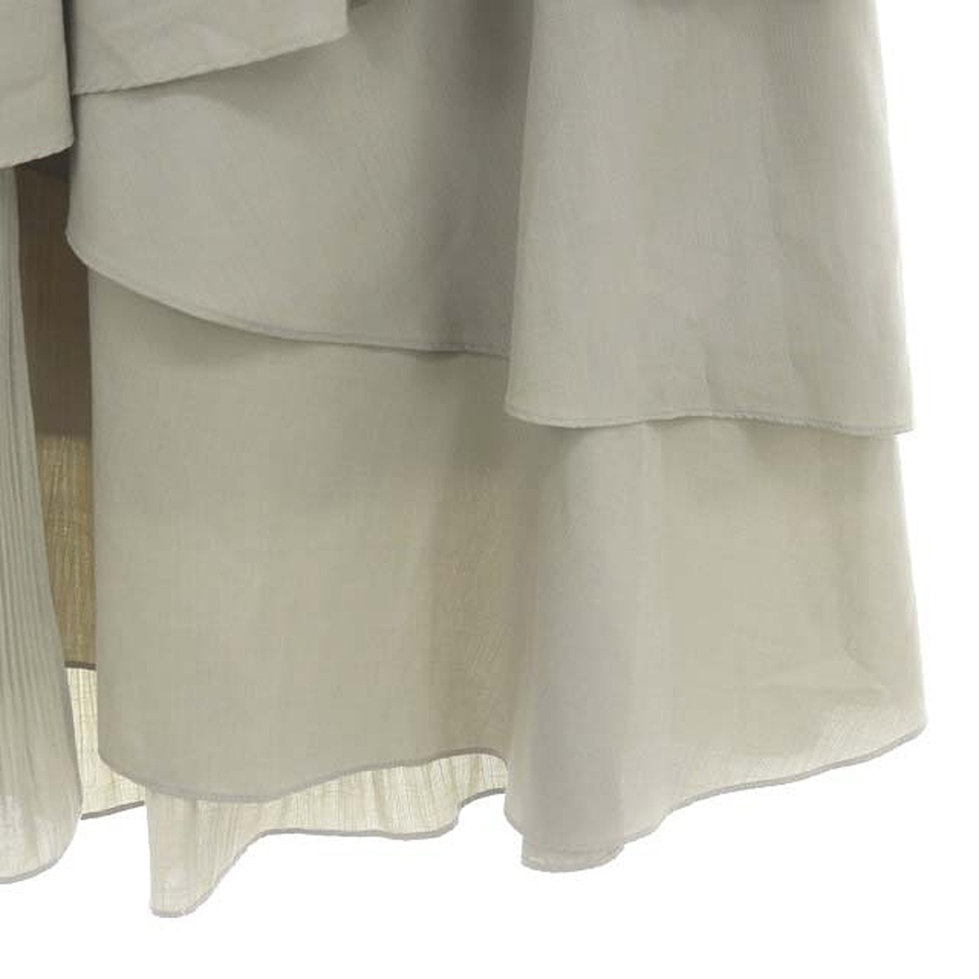 REDYAZEL(レディアゼル)のレディアゼル ティアードスカート 切替 プリーツ ロング F ライトカーキ レディースのスカート(ロングスカート)の商品写真