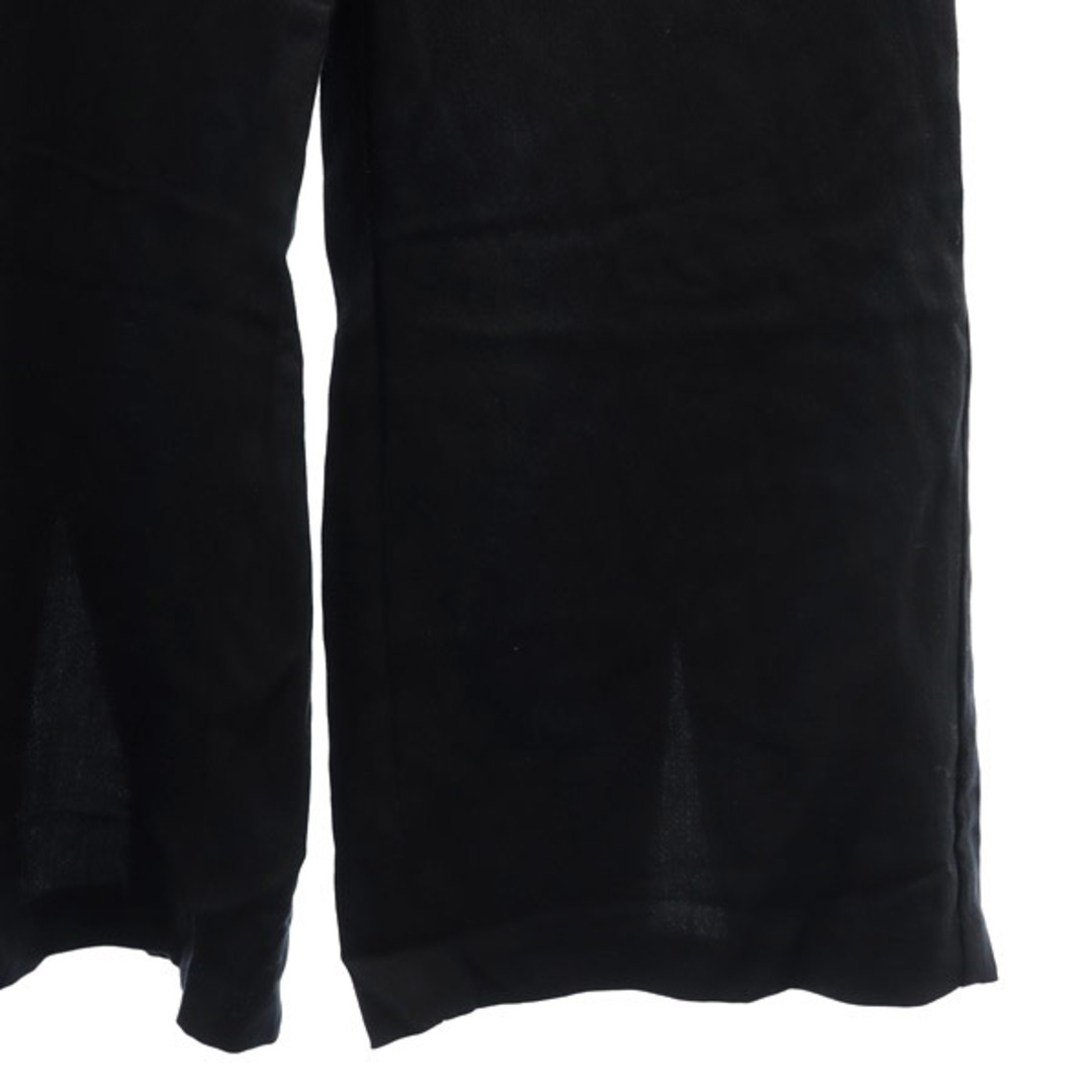 ZARA(ザラ)のザラ イージーワイドパンツ ドロスト 裾スリット USA S 黒 ブラック レディースのパンツ(その他)の商品写真