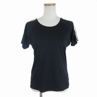 アディダス(adidas)のアディダス タグ付き 3STRIPE TEE Tシャツ 半袖 黒 M ■002(その他)