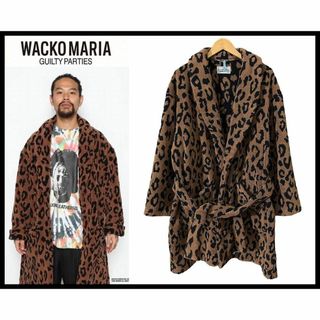 ワコマリア(WACKO MARIA)の定価75,900円 美品 ワコマリア 22ss 肉厚 レオパード ガウン コート(その他)