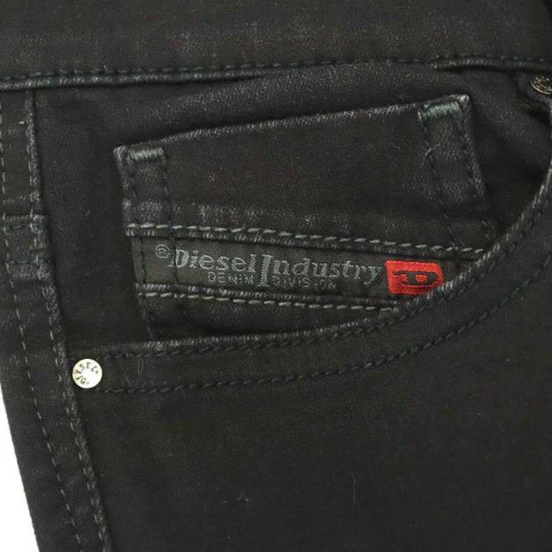 DIESEL(ディーゼル)のディーゼル 裾ジップ スキニーデニムパンツ スリム W26 L30 S 黒 レディースのパンツ(その他)の商品写真