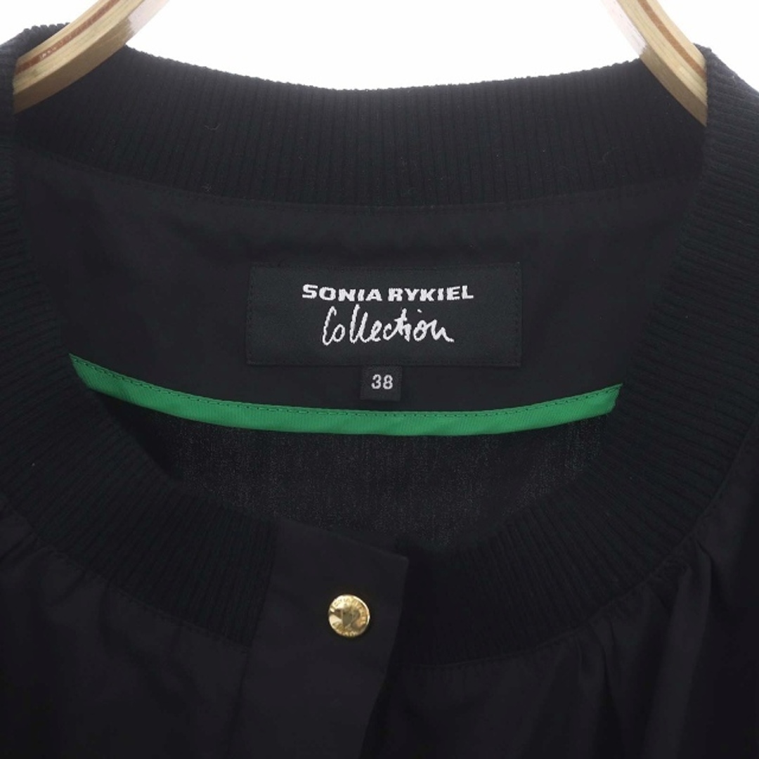 SONIA RYKIEL(ソニアリキエル)のソニアリキエル コレクション コットンジップアップブルゾン ジャケット 38 黒 レディースのジャケット/アウター(ブルゾン)の商品写真