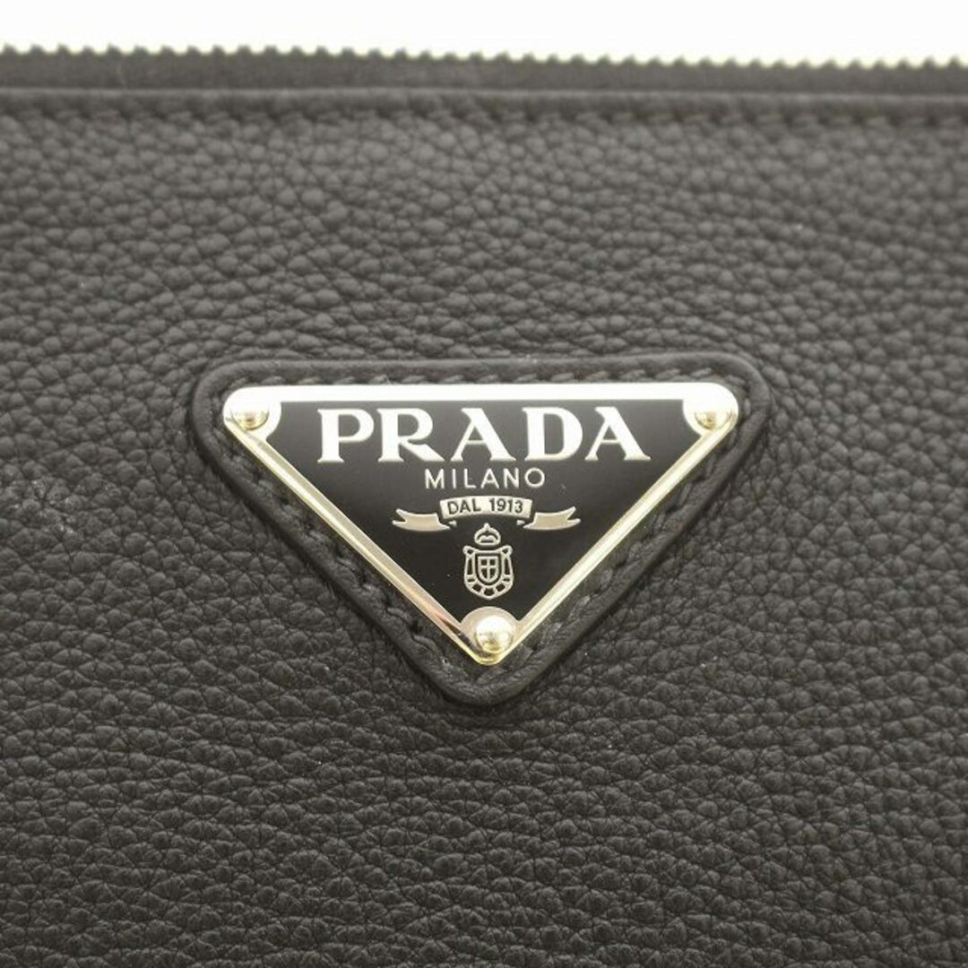 PRADA(プラダ)のプラダ PRADA クラッチバッグ レザー セカンドバッグ 黒 ブラック メンズのバッグ(セカンドバッグ/クラッチバッグ)の商品写真