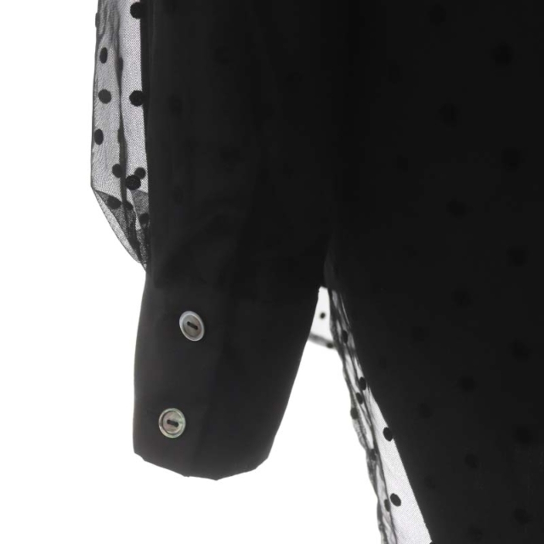 ダイアグラム グレースコンチネンタル 23SS チュールレイヤードシャツ S 黒 レディースのトップス(シャツ/ブラウス(長袖/七分))の商品写真