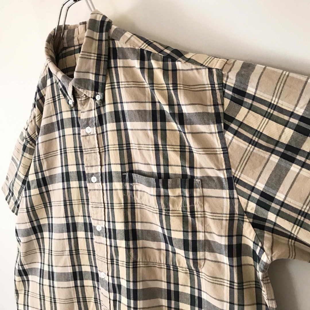 Eddie Bauer - 90s台湾製/白タグ☆エディーバウアー☆半袖BD Eddie Bauer - 90s台湾製/白タグ☆エディーバウアー☆半袖BD