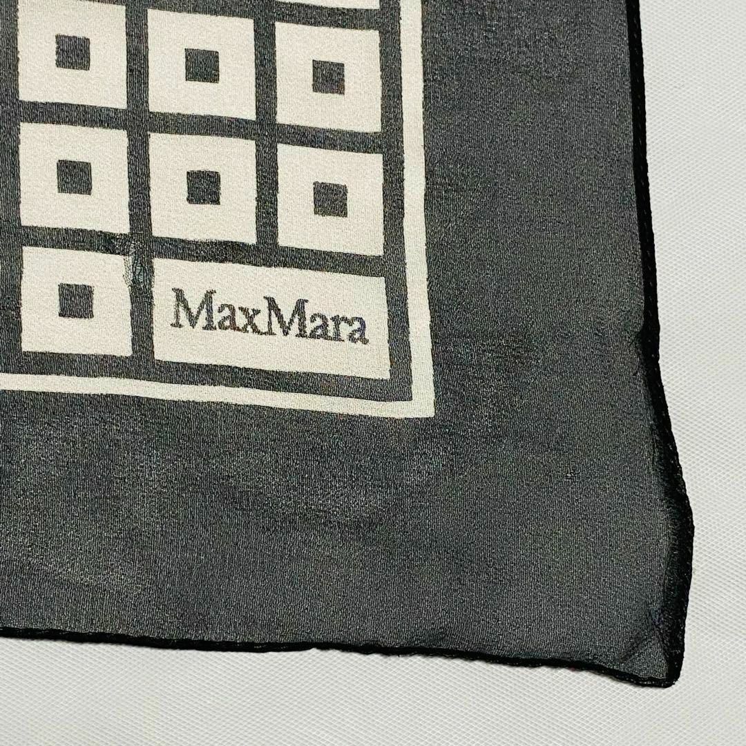 Max Mara(マックスマーラ)の★Max Mara★ スカーフ シフォン チェック シルク ブラック ホワイト レディースのファッション小物(バンダナ/スカーフ)の商品写真