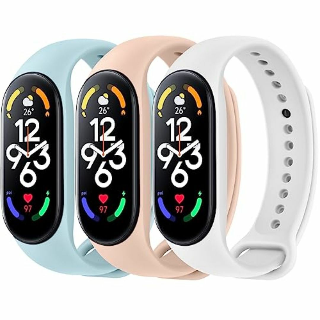 【色:3パック03】VANCLE コンパチブル Xiaomi Mi Band 7 スマホ/家電/カメラのスマホアクセサリー(その他)の商品写真