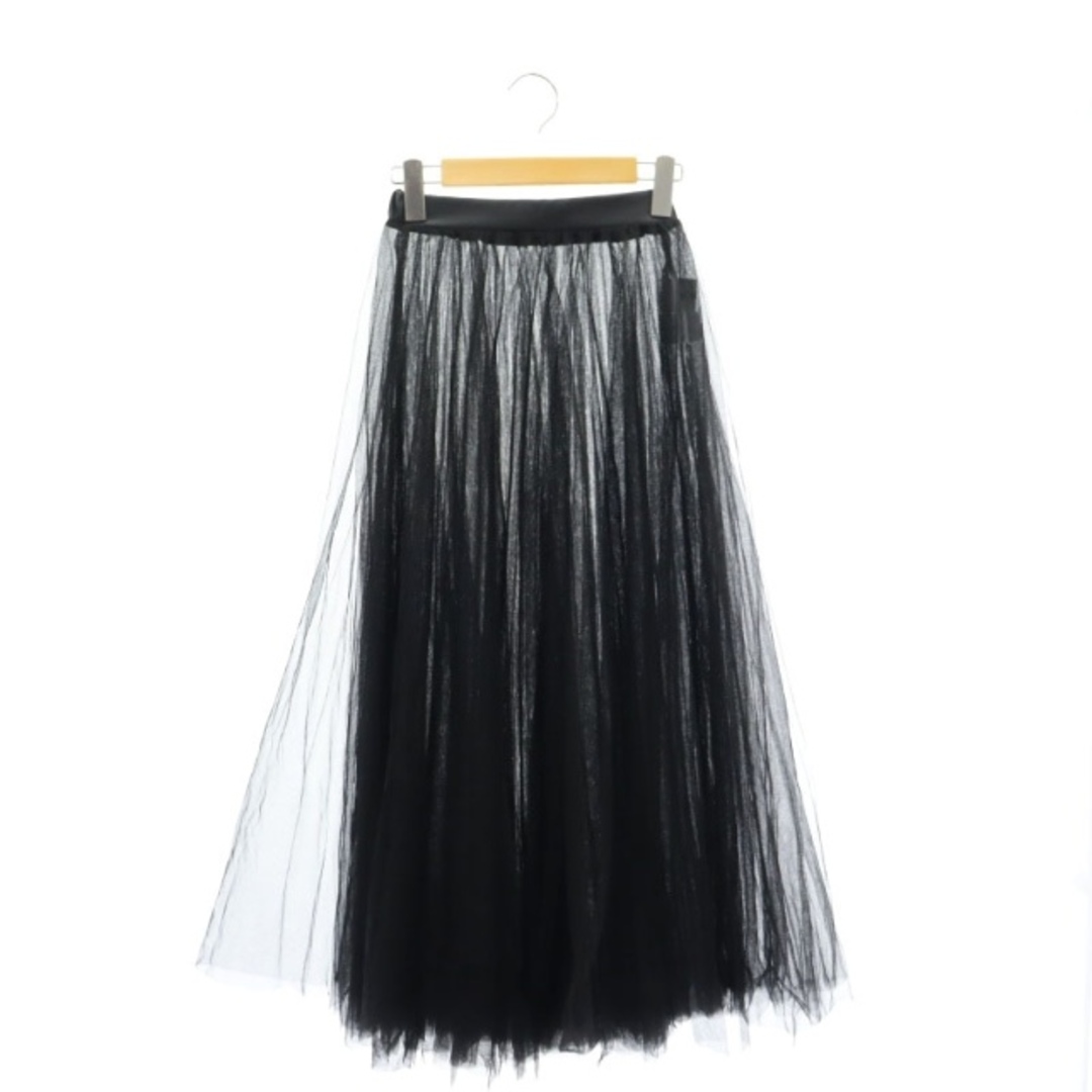 other(アザー)のエピヌ 3tulle volume skirt スカート ギャザー M 黒 レディースのスカート(ロングスカート)の商品写真