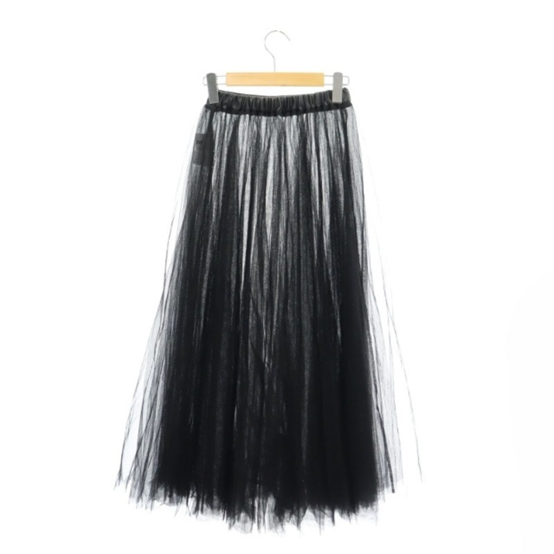 other(アザー)のエピヌ 3tulle volume skirt スカート ギャザー M 黒 レディースのスカート(ロングスカート)の商品写真