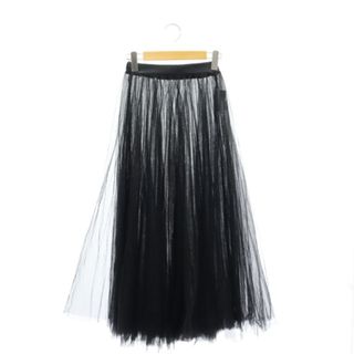 アザー(other)のエピヌ 3tulle volume skirt スカート ギャザー M 黒(ロングスカート)