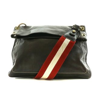 バリー BALLY TRENSA ショルダーバッグ レザー 茶 ブラウン