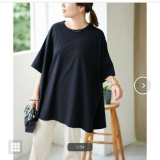 ジャーナルスタンダード(JOURNAL STANDARD)のジャーナルスタンダードワイドポンチョTee ブラック(Tシャツ(半袖/袖なし))