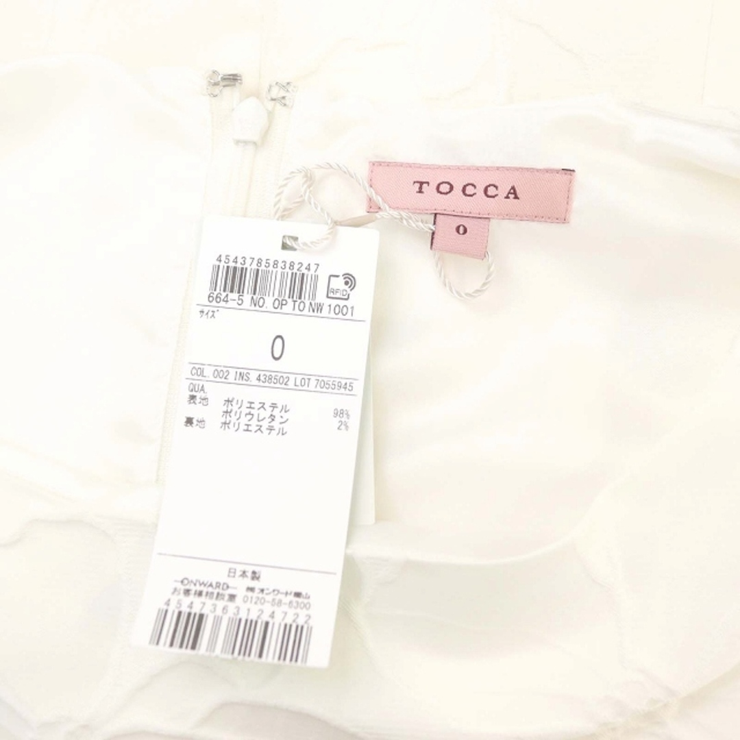 TOCCA(トッカ)のトッカ ドレス ひざ丈 ノースリーブ バックファスナー 0 S アイボリー レディースのワンピース(ひざ丈ワンピース)の商品写真