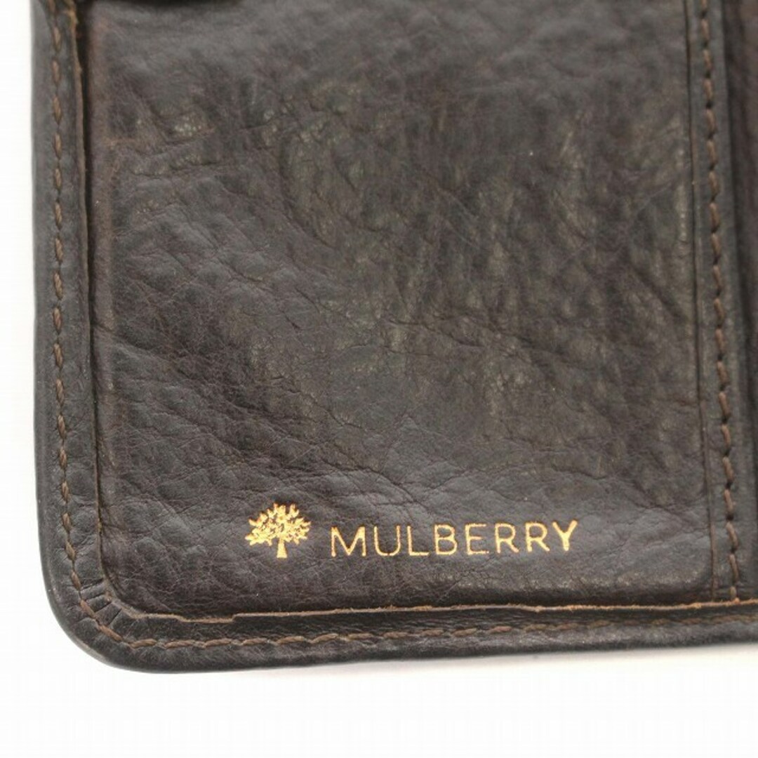 Mulberry(マルベリー)のマルベリー Mulberry 二つ折り財布 レザー 財布 焦げ茶 レディースのファッション小物(財布)の商品写真