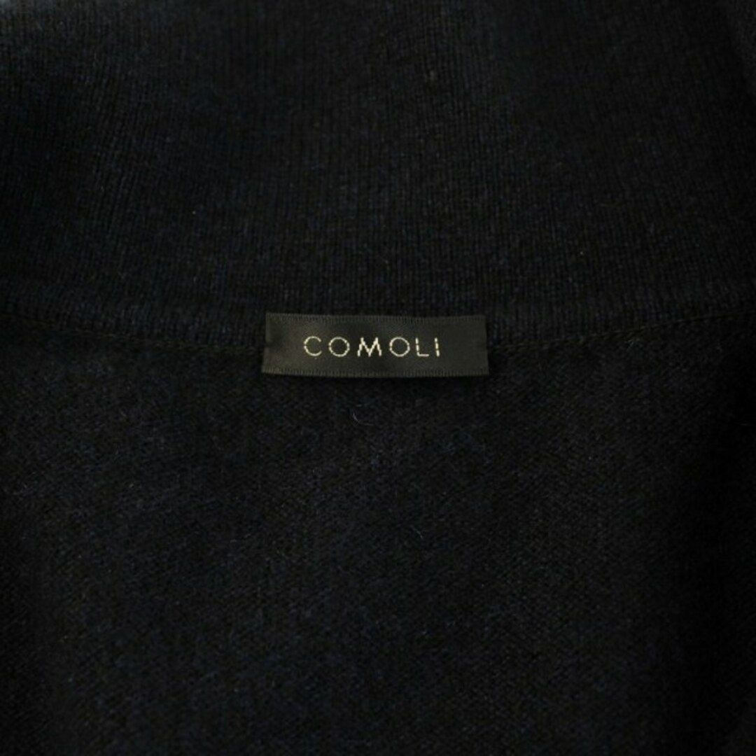 COMOLI(コモリ)のCOMOLI カシミヤスキッパーニット セーター 長袖 ハイゲージ カシミヤ 紺 メンズのトップス(ニット/セーター)の商品写真