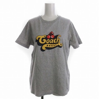 COACH - コーチ COACH Tシャツ カットソー  プリント ロゴ 半袖 グレー
