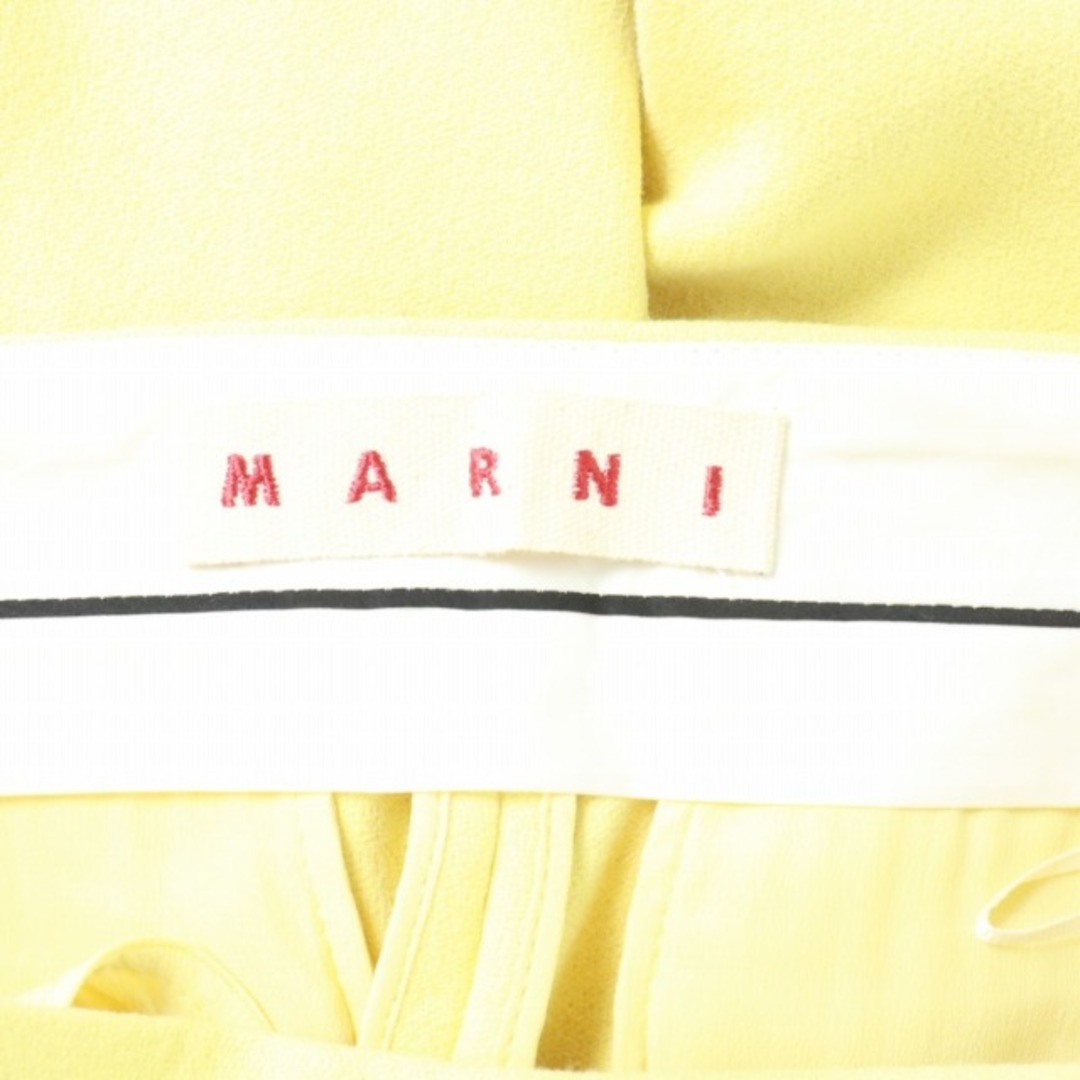 Marni(マルニ)のマルニ テーパードパンツ スラックス アンクル丈 センタープレス 38 S 黄 レディースのパンツ(その他)の商品写真