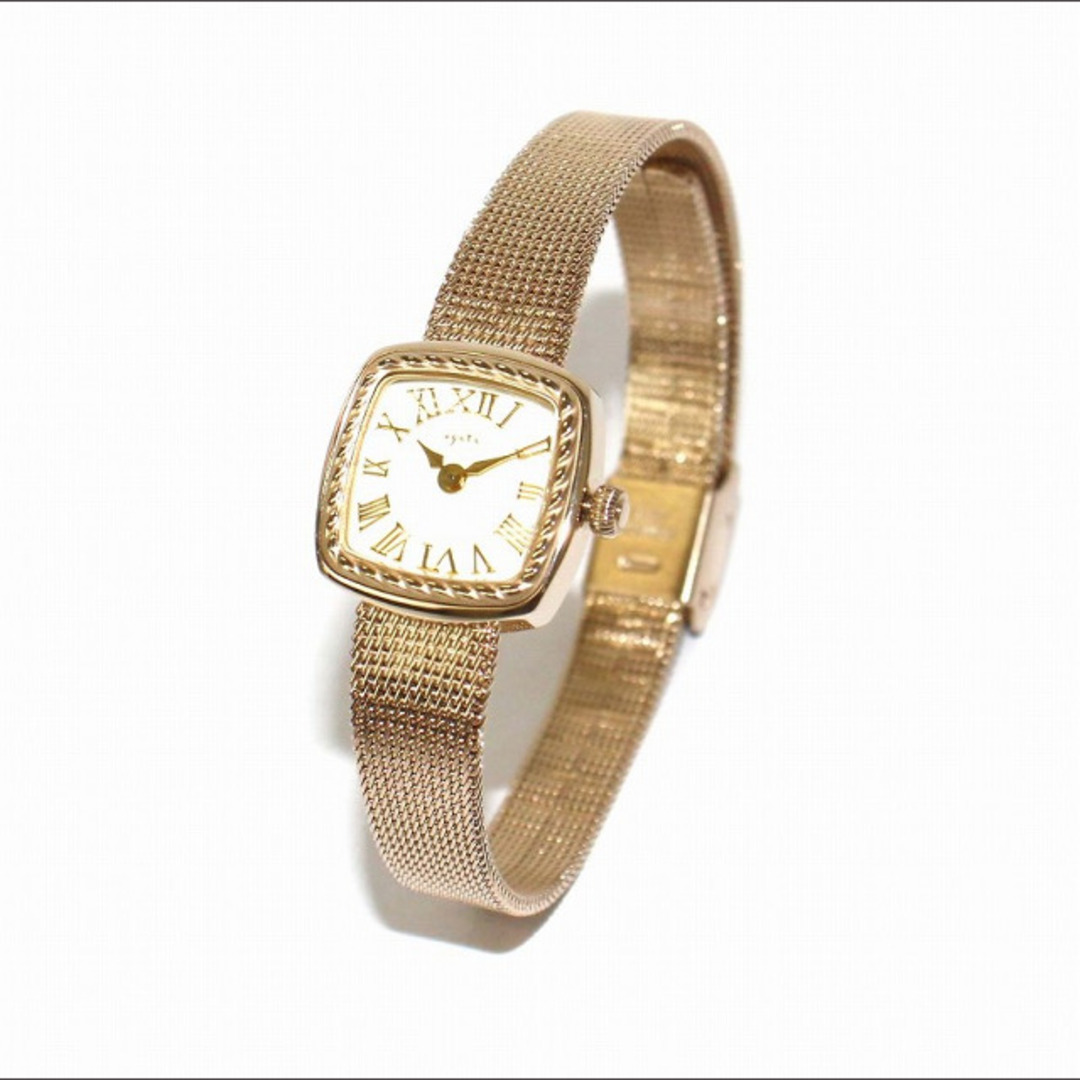 agete(アガット)のアガット スクエアフェイスウォッチ 腕時計 クオーツ ゴールドカラー レディースのファッション小物(腕時計)の商品写真