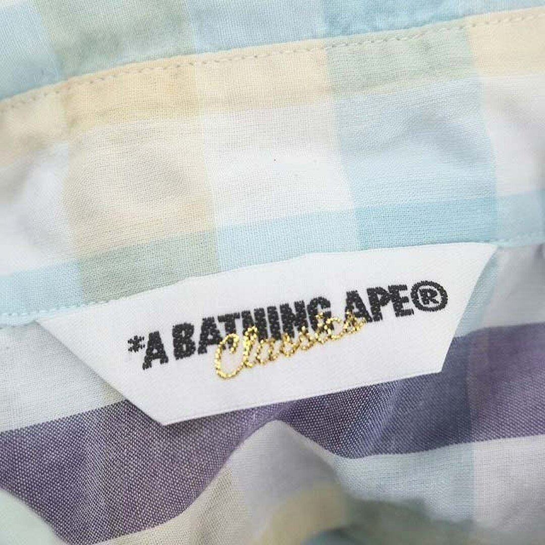 A BATHING APE(アベイシングエイプ)のアベイシングエイプ Classics シャツ 長袖 チェック柄 サッカー XL メンズのトップス(シャツ)の商品写真