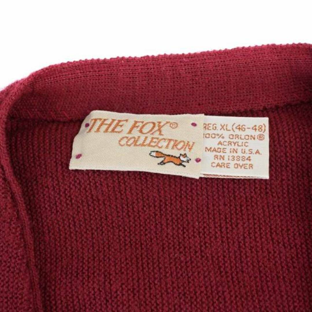 other(アザー)のTHE FOX COLLECTION ニット カーディガン 長袖 XL 赤 メンズのトップス(カーディガン)の商品写真