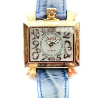 ガガミラノ(GaGa MILANO)のガガミラノ ナポレオーネ レディー 腕時計 クォーツ 2針 白文字盤 紺(腕時計)