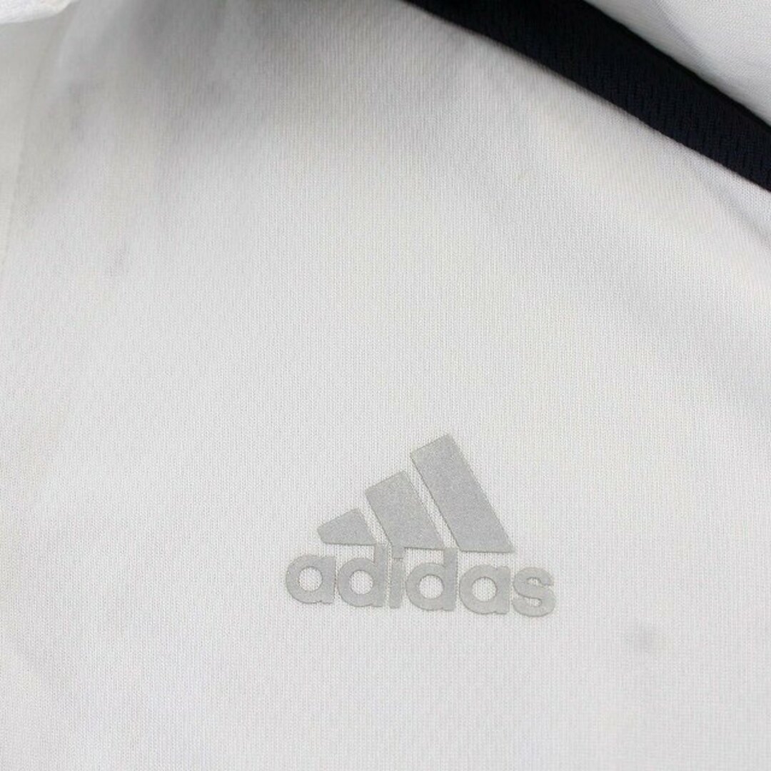 adidas(アディダス)のアディダス adidas ポロシャツ 半袖 ポリエステル S 白 ネイビー メンズのトップス(ポロシャツ)の商品写真