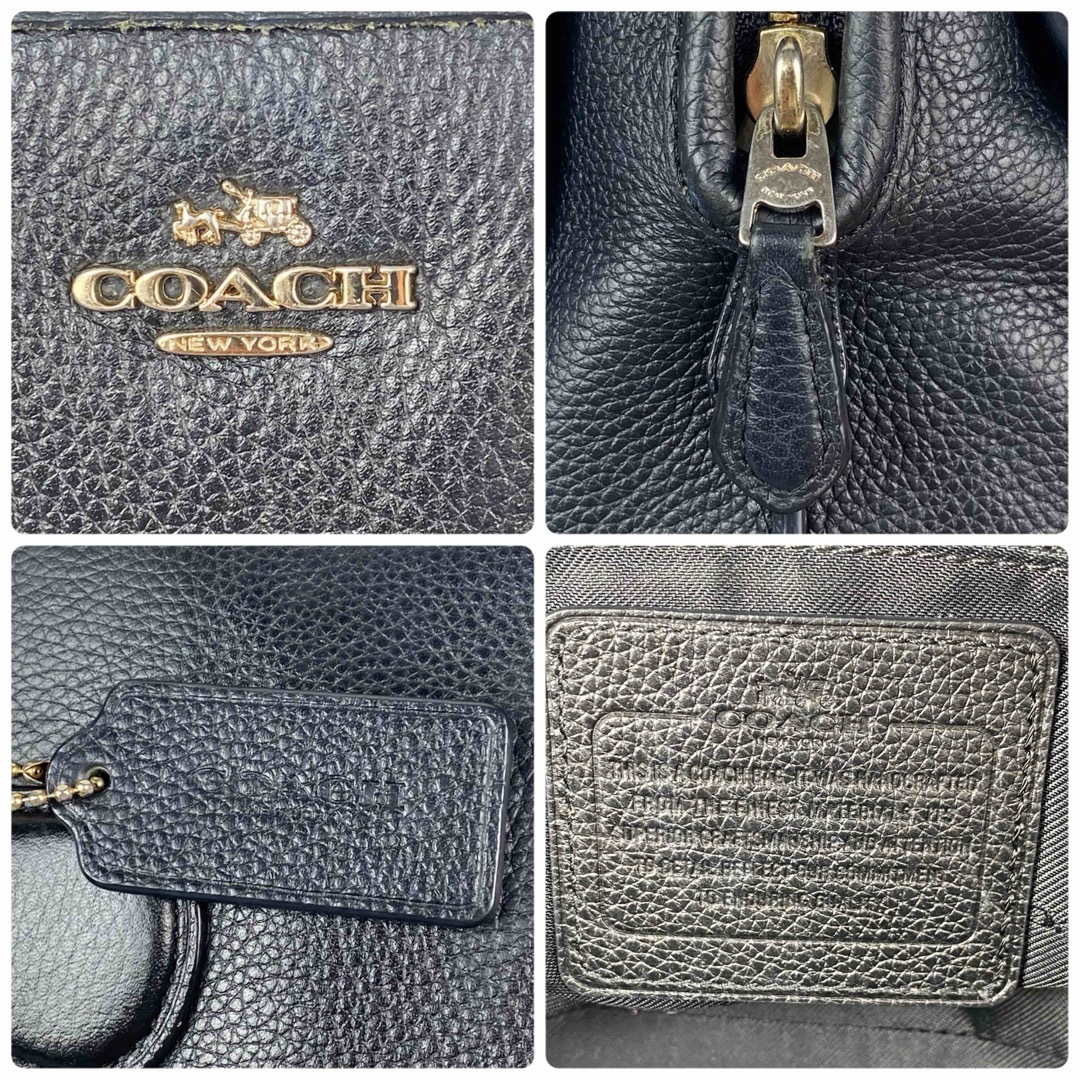 COACH(コーチ)のCOACH 2way ショルダーバッグ　ノリータ　ブラック　レザー　ゴールド金具 レディースのバッグ(ショルダーバッグ)の商品写真