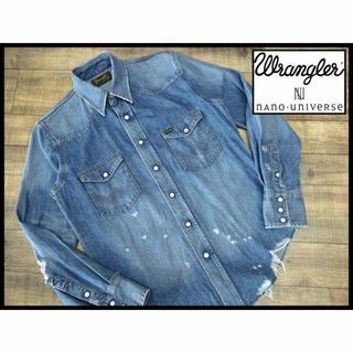 ラングラー(Wrangler)のG② 美品 ラングラー ナノユニバース 加工 デニム ウエスタン シャツ S(シャツ)