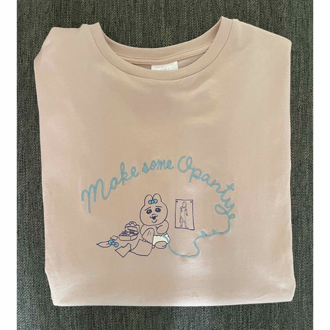 GU(ジーユー)のGU おぱんちゅうさぎ　グラフィックTシャツ　ピンク　Tシャツ メンズのトップス(Tシャツ/カットソー(半袖/袖なし))の商品写真