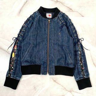 ディーゼル(DIESEL)のB12556 16AW ディーゼル×小池優子　レースアップデニムブルゾン　XS(Gジャン/デニムジャケット)