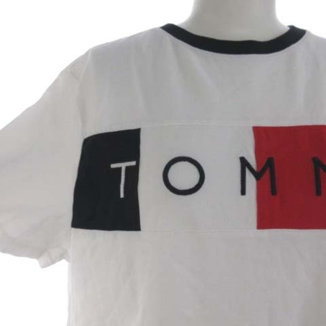 TOMMY HILFIGER(トミーヒルフィガー)のトミーヒルフィガー Tシャツ カットソー ロゴ 刺繍 半袖 S/P 白 赤 紺 レディースのトップス(Tシャツ(半袖/袖なし))の商品写真