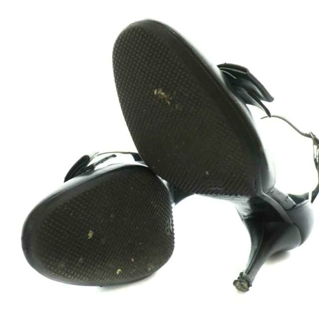 CHANEL(シャネル)のシャネル パンプス サンダル レザー ラウンドトゥ 35.5 22.5cm 黒 レディースの靴/シューズ(ハイヒール/パンプス)の商品写真
