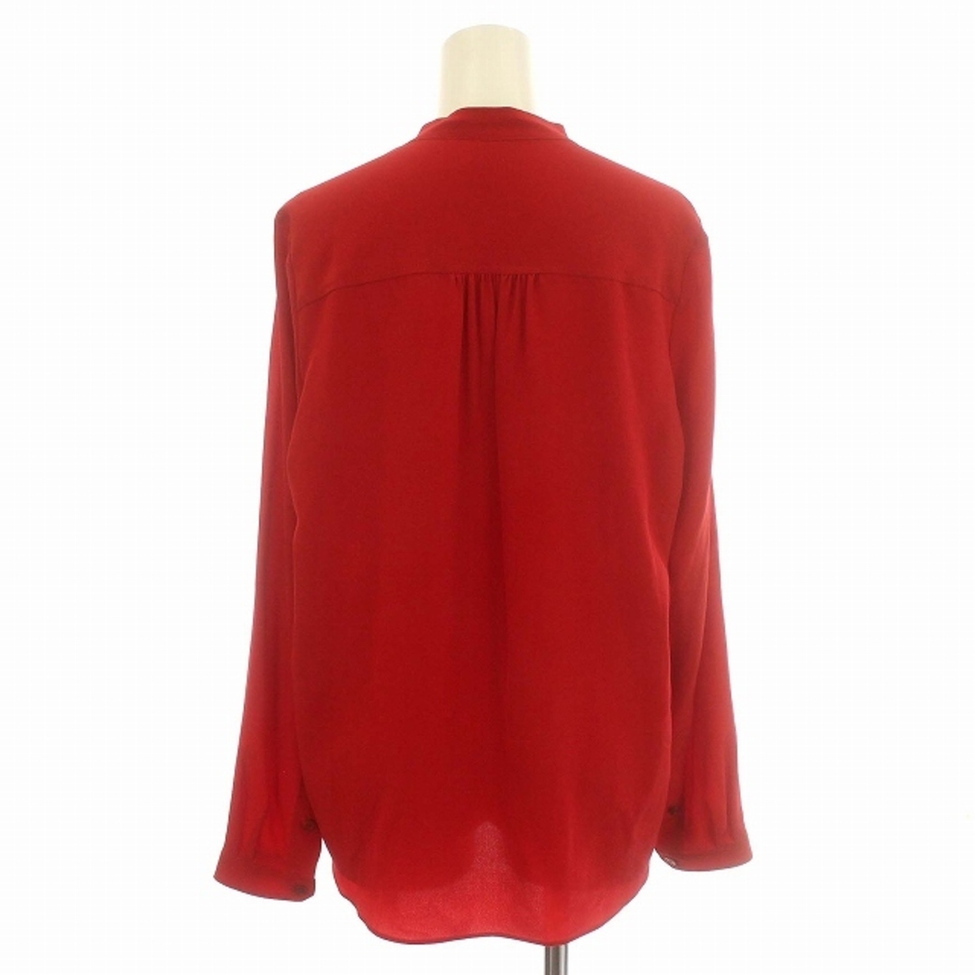 Stella McCartney(ステラマッカートニー)のステラマッカートニー シルク シャツ ブラウス オープンカラー 長袖 36 赤 レディースのトップス(シャツ/ブラウス(長袖/七分))の商品写真