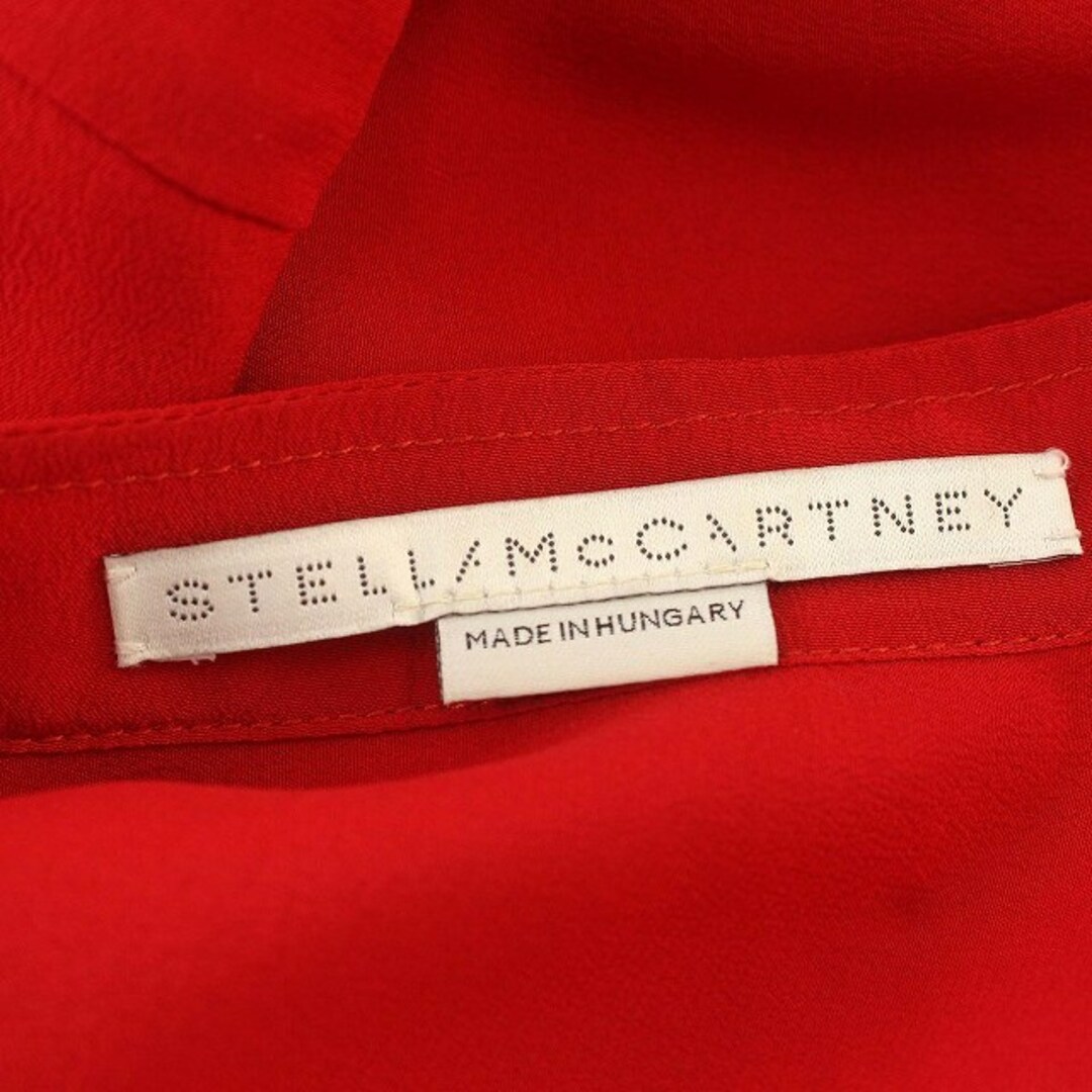 Stella McCartney(ステラマッカートニー)のステラマッカートニー シルク シャツ ブラウス オープンカラー 長袖 36 赤 レディースのトップス(シャツ/ブラウス(長袖/七分))の商品写真