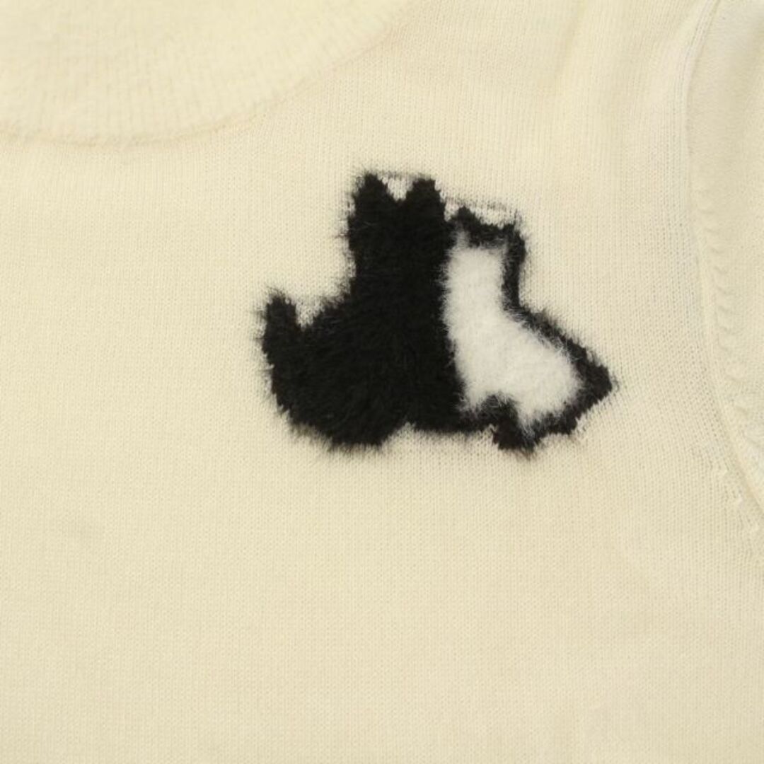 ブラック&ホワイト SPORT ゴルフウェア ニット セーター ロゴ M 白 レディースのトップス(ニット/セーター)の商品写真