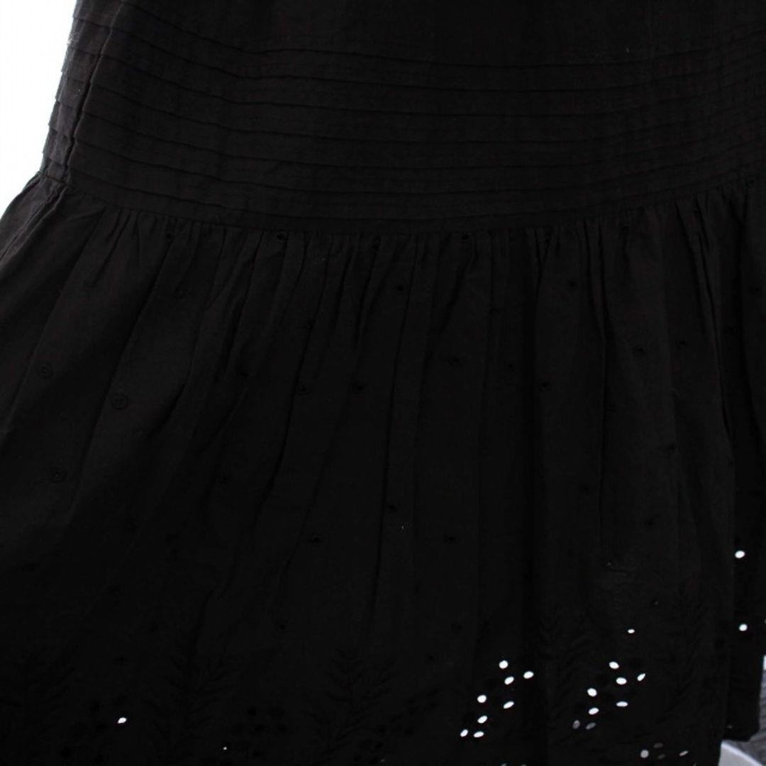 Spick & Span(スピックアンドスパン)のスピック&スパン 22AW エンブロイダリーレーススカート ギャザー 黒 レディースのスカート(ロングスカート)の商品写真