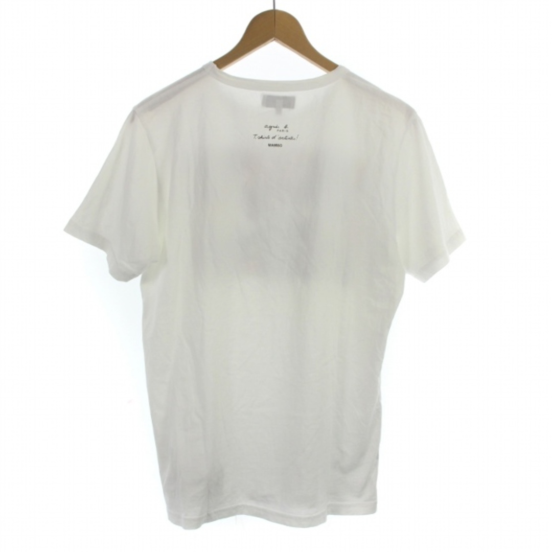 Agnes b. homme Tシャツ カットソー プリント 半袖 1 S 白 メンズのトップス(Tシャツ/カットソー(半袖/袖なし))の商品写真
